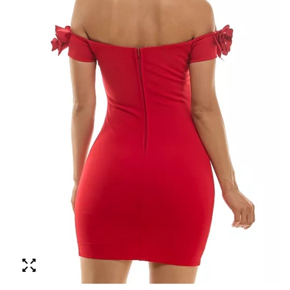 B Darlin Red Ruffle Mini Dress - Picture 3 of 3